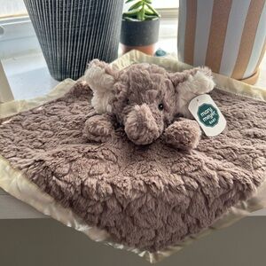 Mary Meyer Brown Elephant Stuffed Animal Blanket